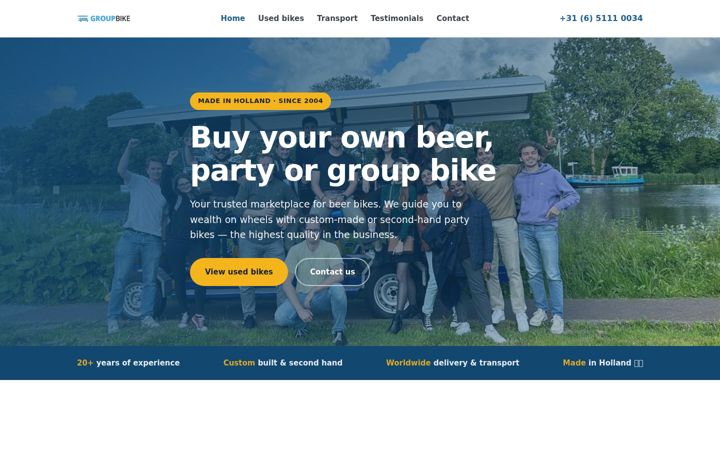 Screenshot of groupbike.nl