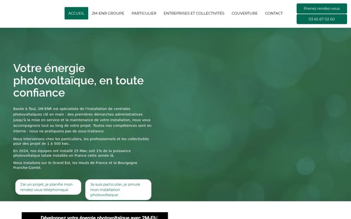Screenshot of groupe-2m-enr.fr