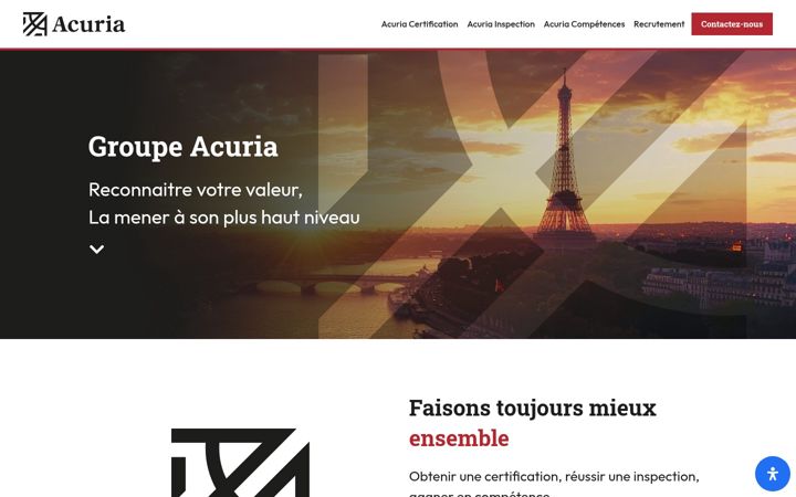 Screenshot of groupe-acuria.com
