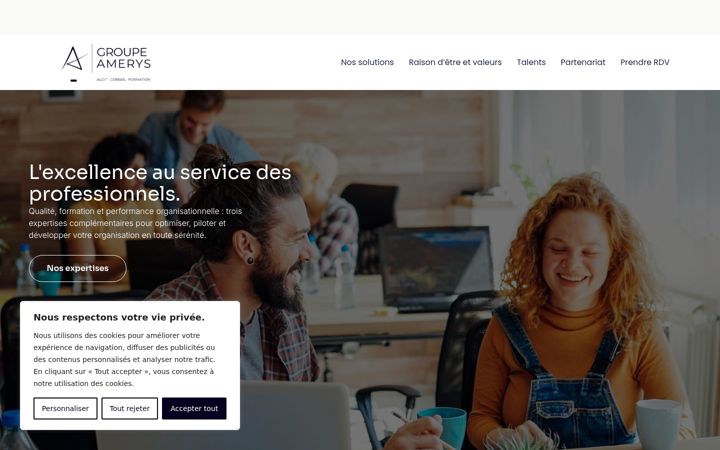 Screenshot of groupe-amerys.fr