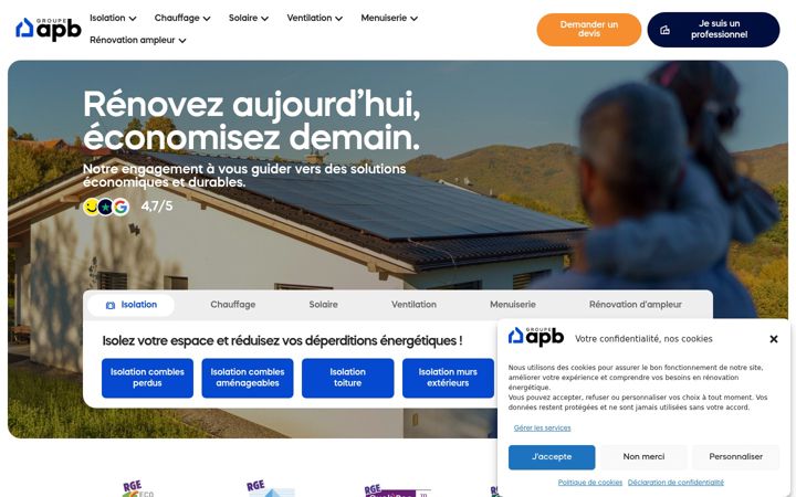 Screenshot of groupe-apb.fr