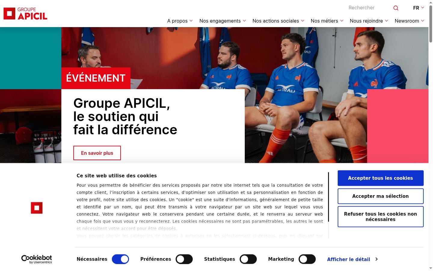 Screenshot del banner di consenso mostrato prima di qualsiasi interazione