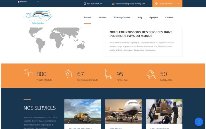 Screenshot of groupe-bluesky.com