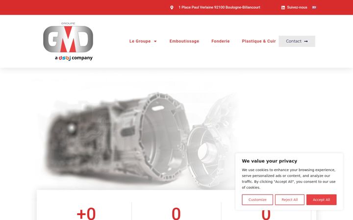 Screenshot of groupe-gmd.com