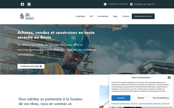 Screenshot of groupe-hg.com