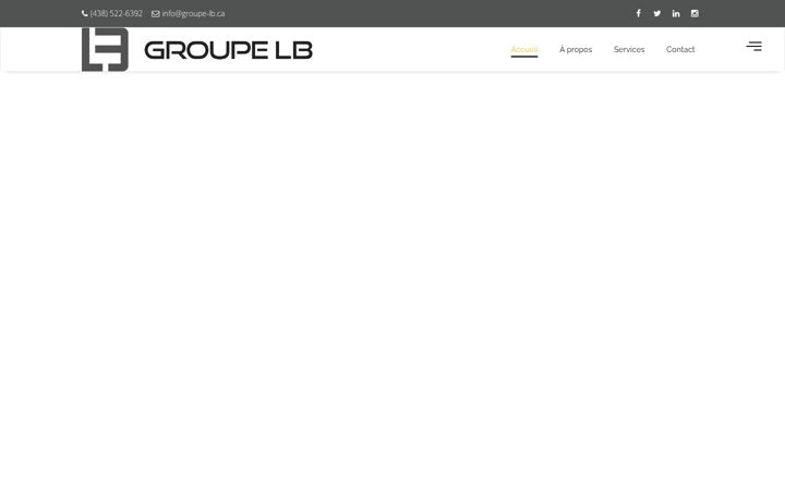Screenshot of groupe-lb.ca