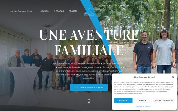 Screenshot of groupe-llari.fr
