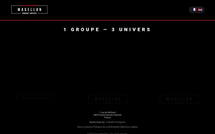 Screenshot stránky groupe-magellan.com