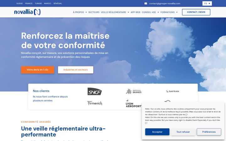 Screenshot stránky groupe-novallia.com
