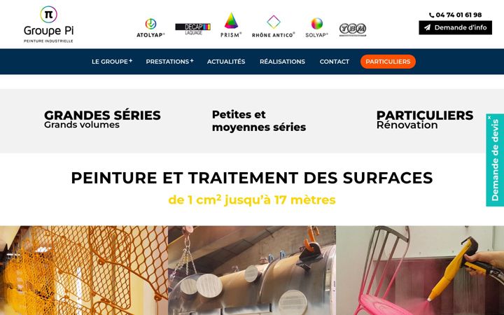 Screenshot stránky groupe-peinture-industrielle.com