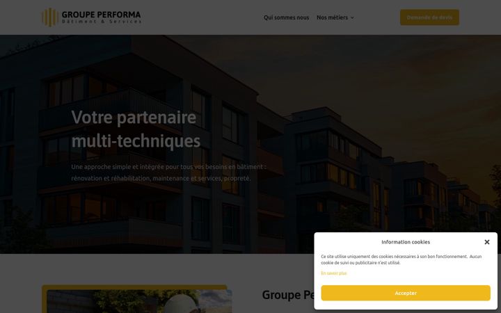 Screenshot stránky groupe-performa.com