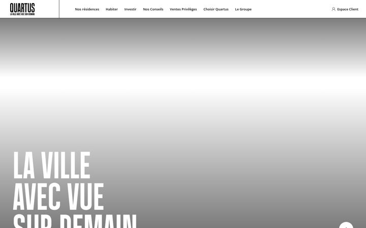 Screenshot stránky groupe-quartus.com