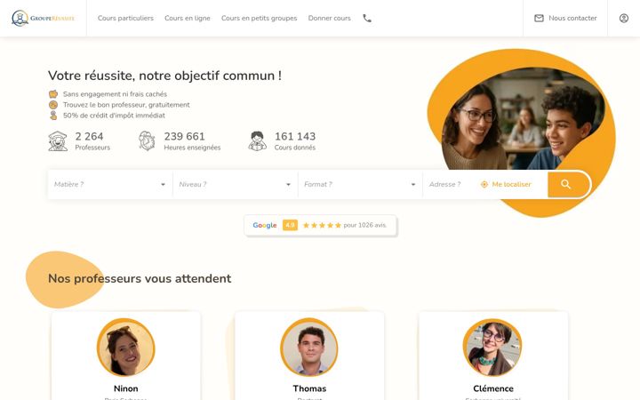 Screenshot of groupe-reussite.fr