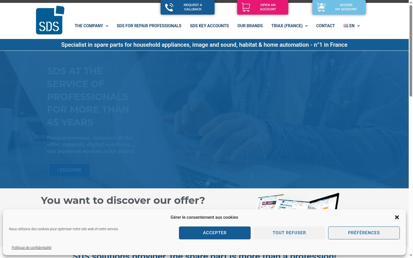 Screenshot del banner di consenso mostrato prima di qualsiasi interazione