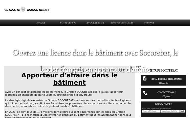 Screenshot of groupe-socorebat.fr