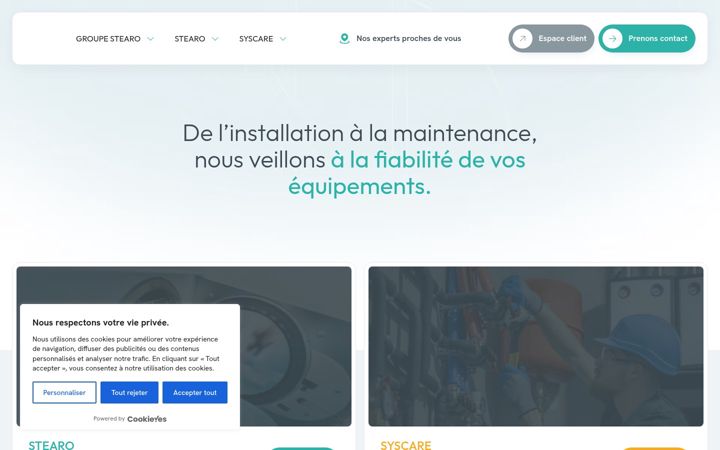 Screenshot of groupe-stearo.fr