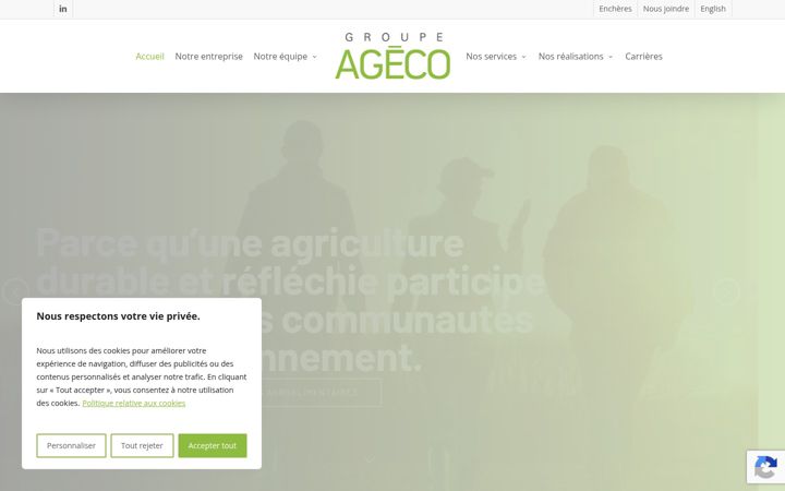 Screenshot of groupeageco.ca