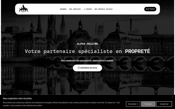 Screenshot of groupealphaholding.fr