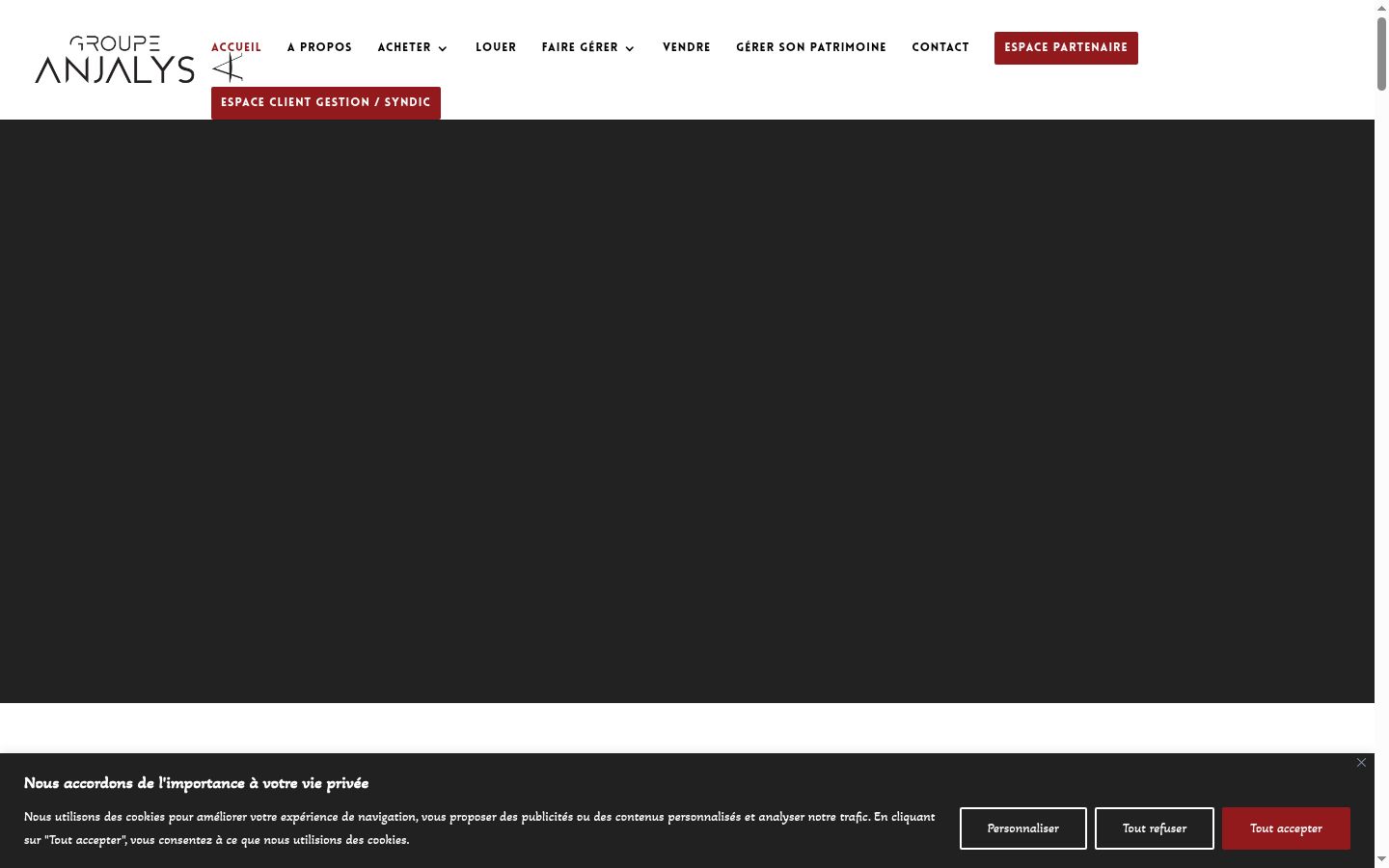 Screenshot tal-banner tal-kunsens muri qabel kwalunkwe interazzjoni