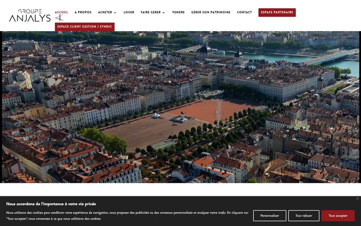 Screenshot of groupeanjalys.com