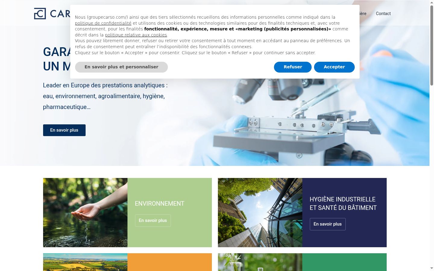 Screenshot des Einwilligungsbanners vor jeglicher Interaktion