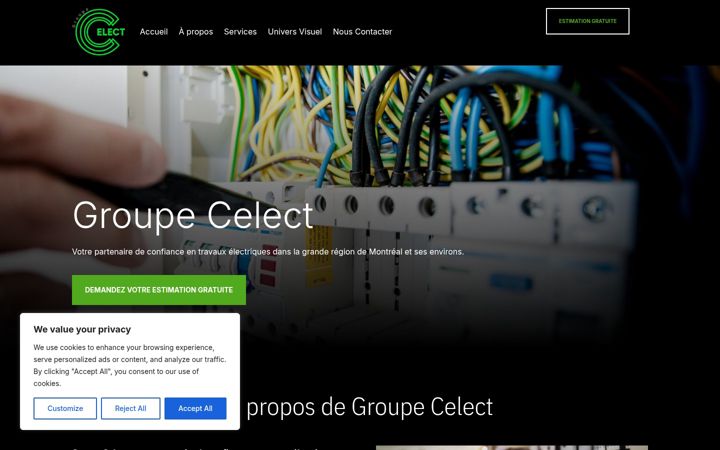 Screenshot of groupecelect.com