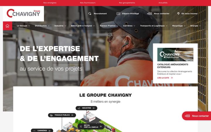Screenshot of groupechavigny.fr