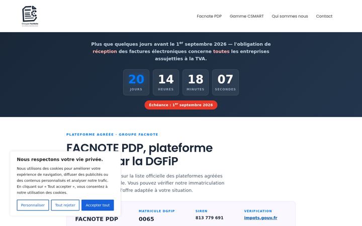 Screenshot of groupefacnote.com