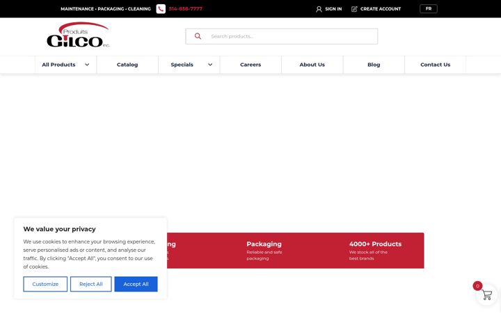 Screenshot of groupegilco.com