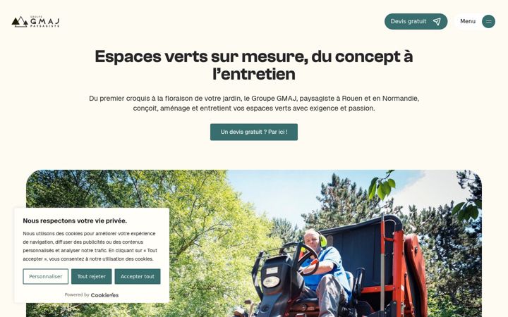 Screenshot of groupegmaj.fr