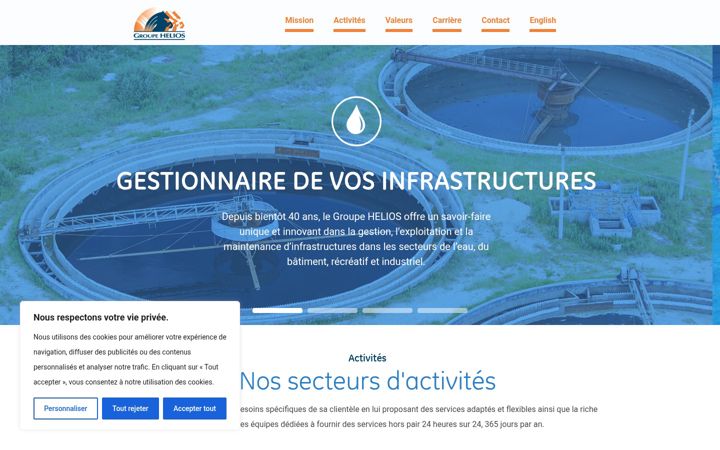 Screenshot of groupehelios.com