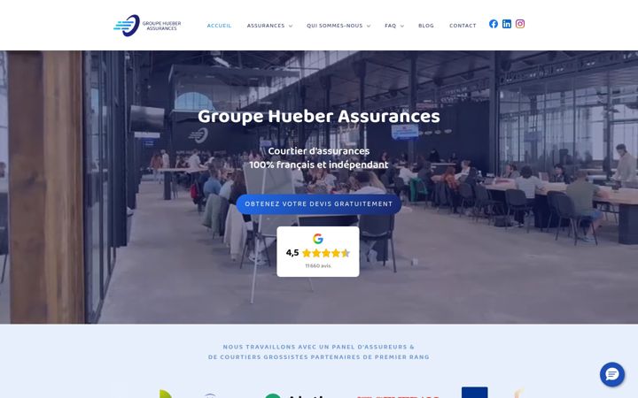 Screenshot of groupehueberassurances.fr