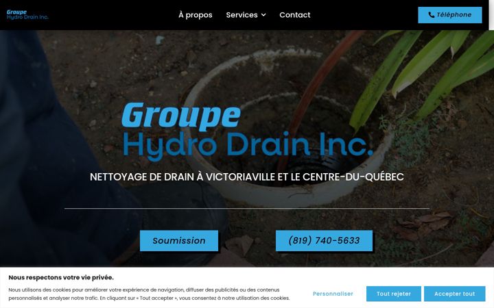 Screenshot of groupehydrodrain.com