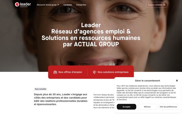 Screenshot of groupeleader.com