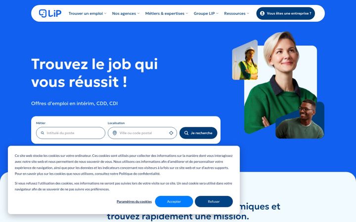 Screenshot van groupelip.com