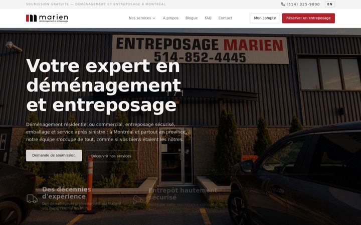 Screenshot of groupemarien.ca