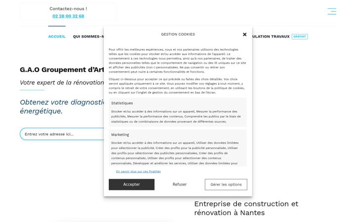 Screenshot of groupementartisansdelouest.fr