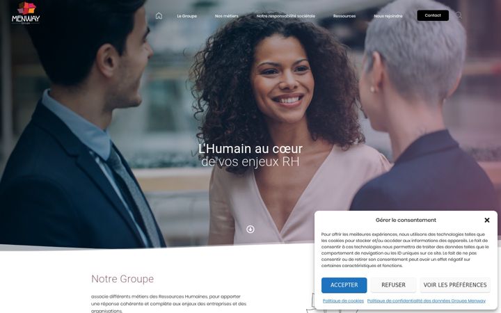 Screenshot of groupemenway.com