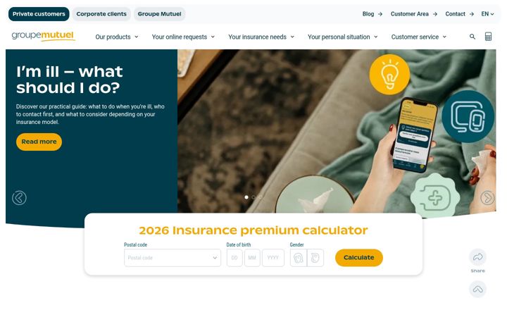 Screenshot of groupemutuel.ch