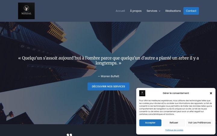 Screenshot of groupenexial.eu
