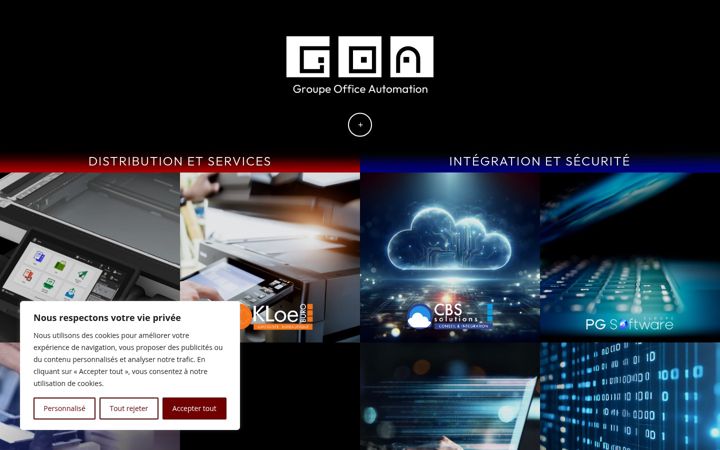 Screenshot of groupeofficeautomation.com
