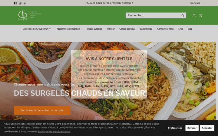 Screenshot of groupepart.ca