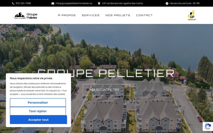 Screenshot of groupepelletierimmobilier.ca