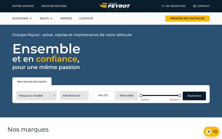 Screenshot of groupepeyrot.com