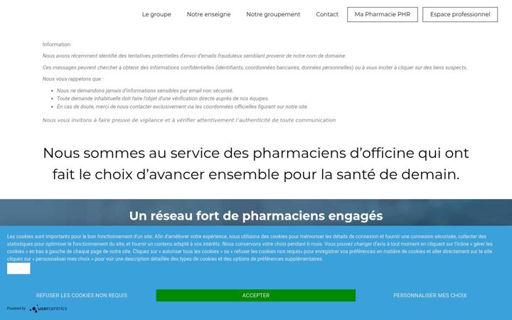Screenshot of groupephr.fr