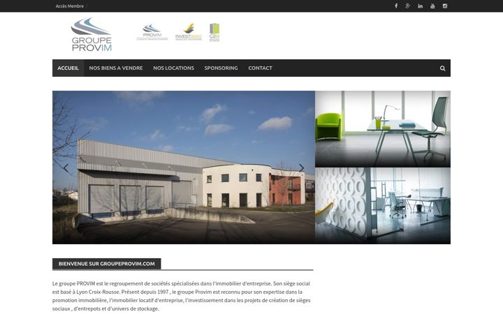 Screenshot of groupeprovim.com
