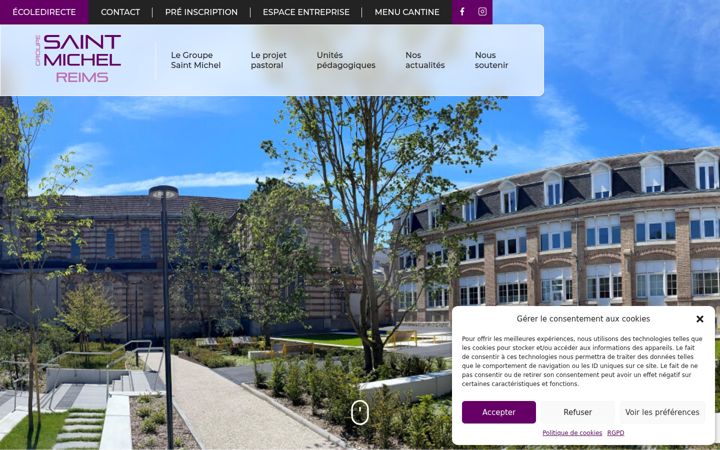 Screenshot of groupesaintmichel.fr