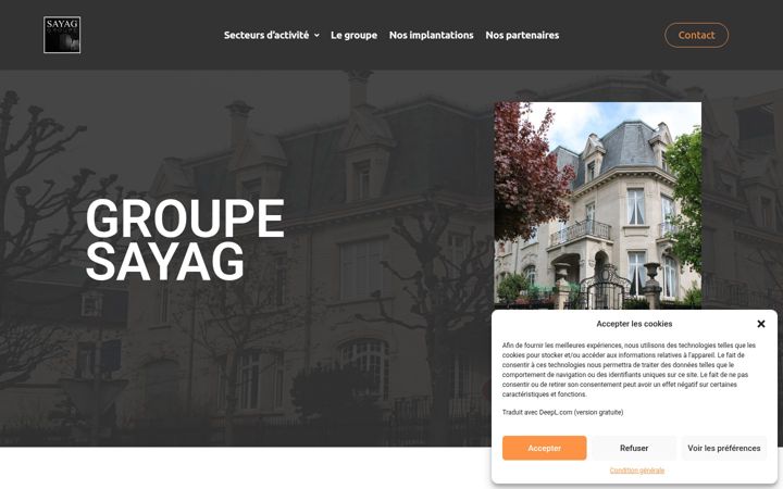 Screenshot of groupesayag.fr