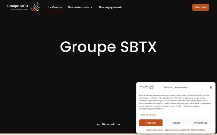 Screenshot of groupesbtx.fr