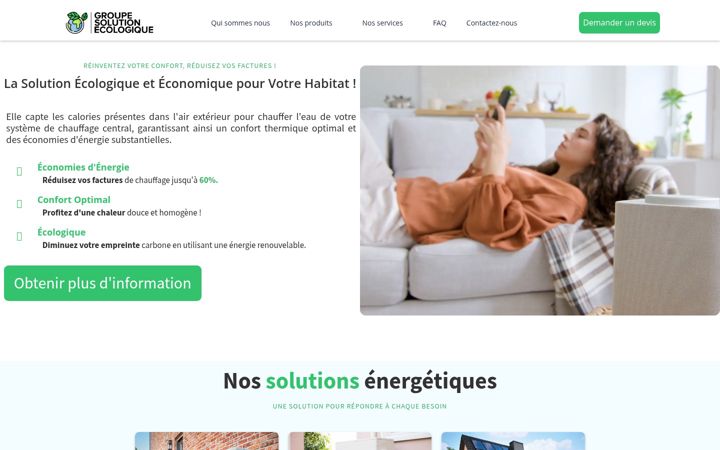 Screenshot of groupesolutionecologique.fr